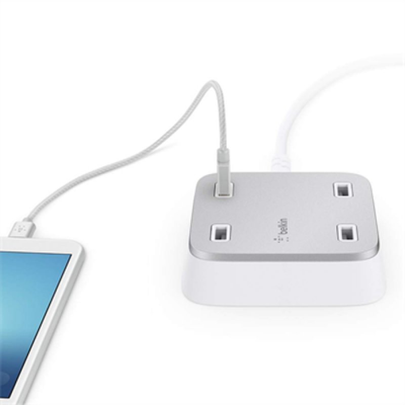 Cargador de Mesa Belkin Rockstar con 4 x USB 5.4A Gris.