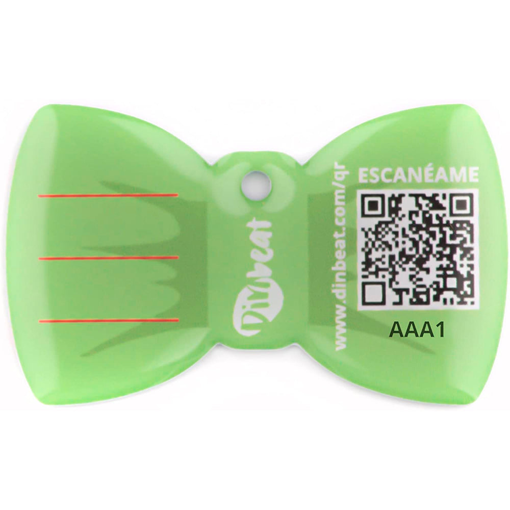 Identificación Mascota Dinbeat DBQRP03 QR Pajarita Güey.