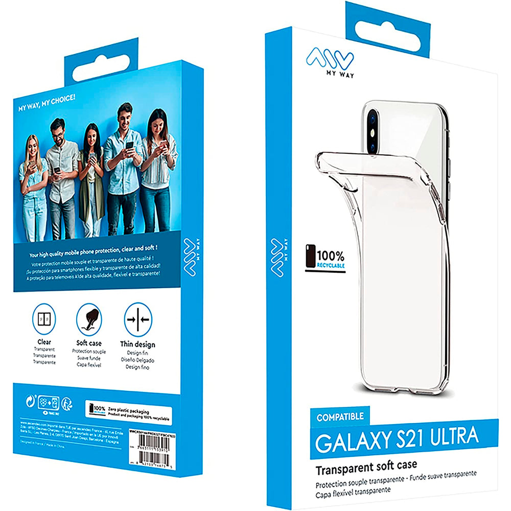 Funda Myway Souple para Samsung Galaxy S21 Ultra transparente