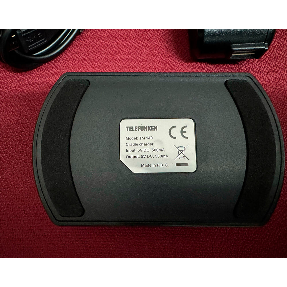 Base de carga original Telefunken para Telefunken TM140 + cargador y cable USB