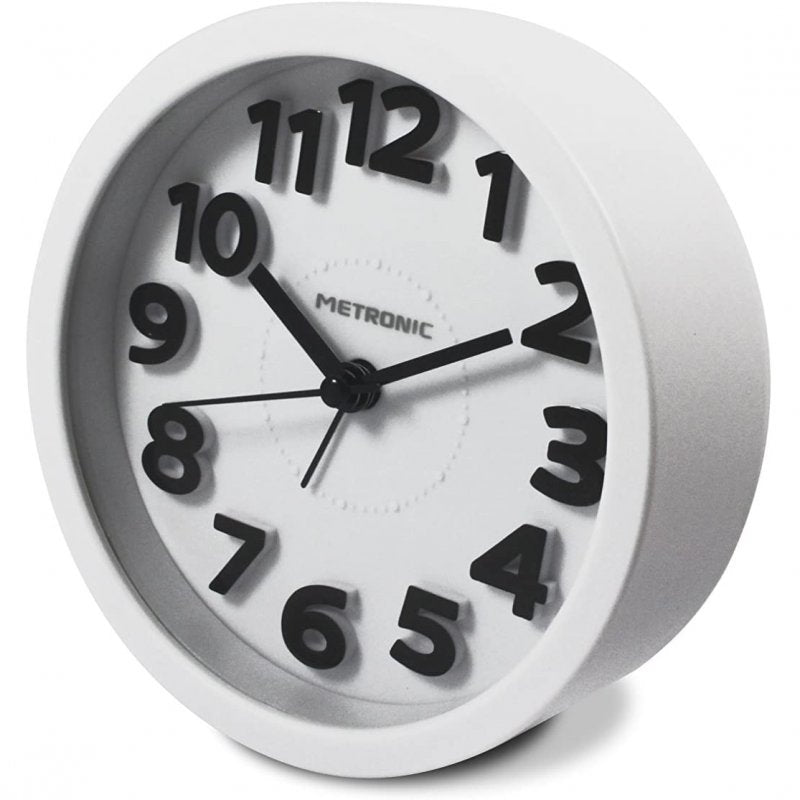 Despertador Metronic 477307 Clásico Blanco