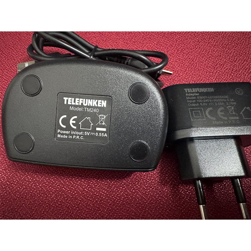 Base de carga original Telefunken para Telefunken TM240 + cargador