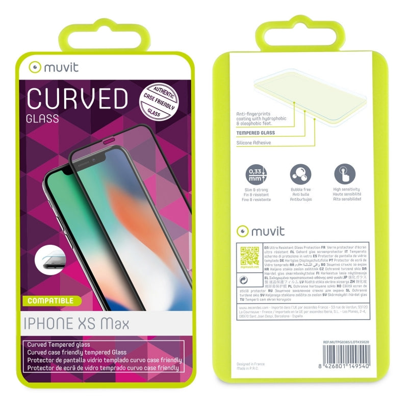Protector pantalla Muvit para Apple iPhone 11 Pro Max/XS Max vidrio templado