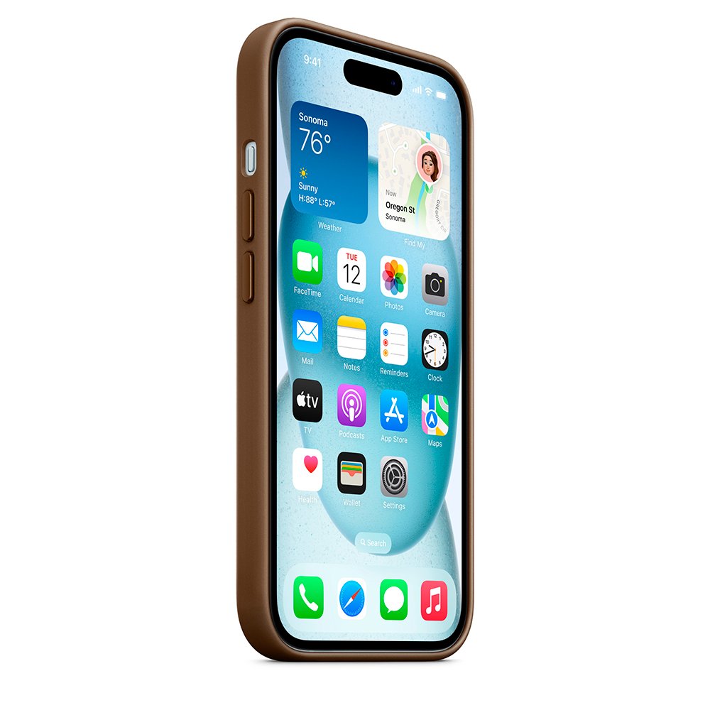 Funda original Apple de trenzado fino con MagSafe para Apple iPhone 15 Usado