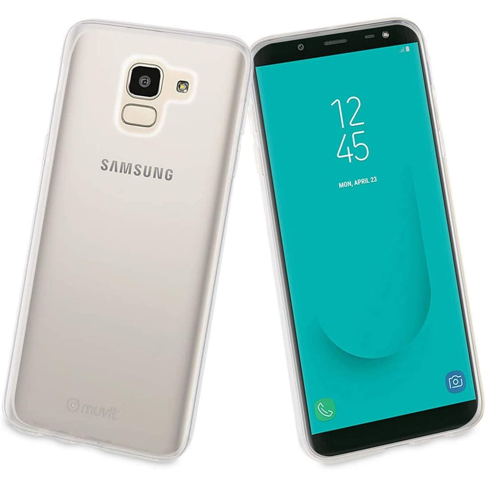 Funda Muvit Cristal Soft para Samsung Galaxy J6 2018 transparente.