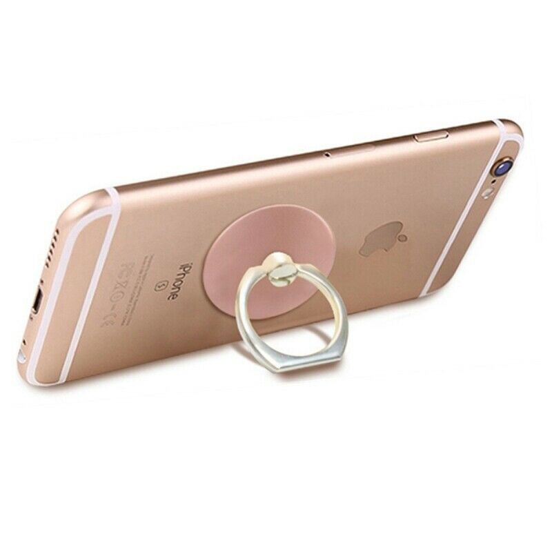 Ring anillo adhesivo soporte smartphone rosa.