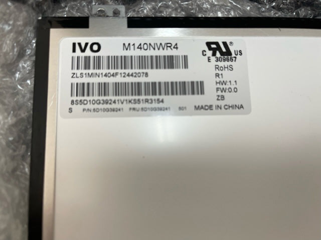 Pantalla Display para portátil 14» M140NWR4 P/N 5D10G39241 conector 30 pines 2cm