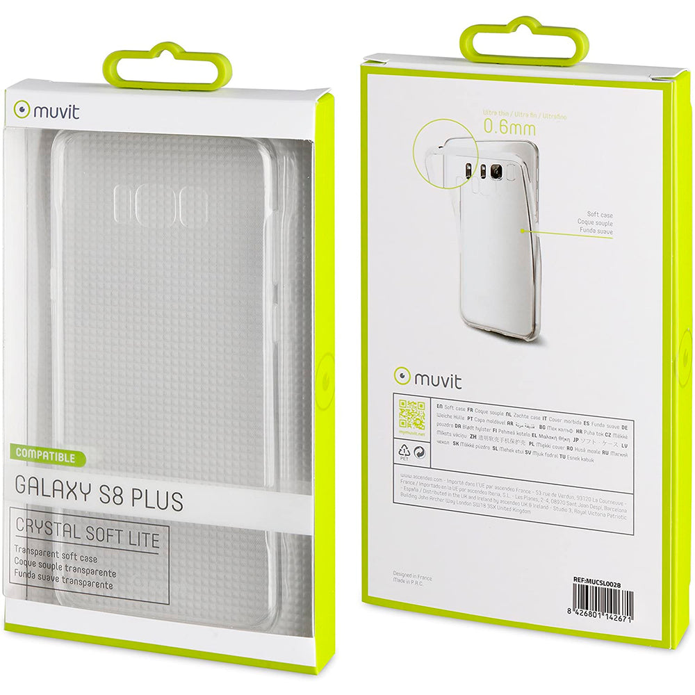 Funda Muvit Cristal Soft para Samsung Galaxy S8 Plus transparente