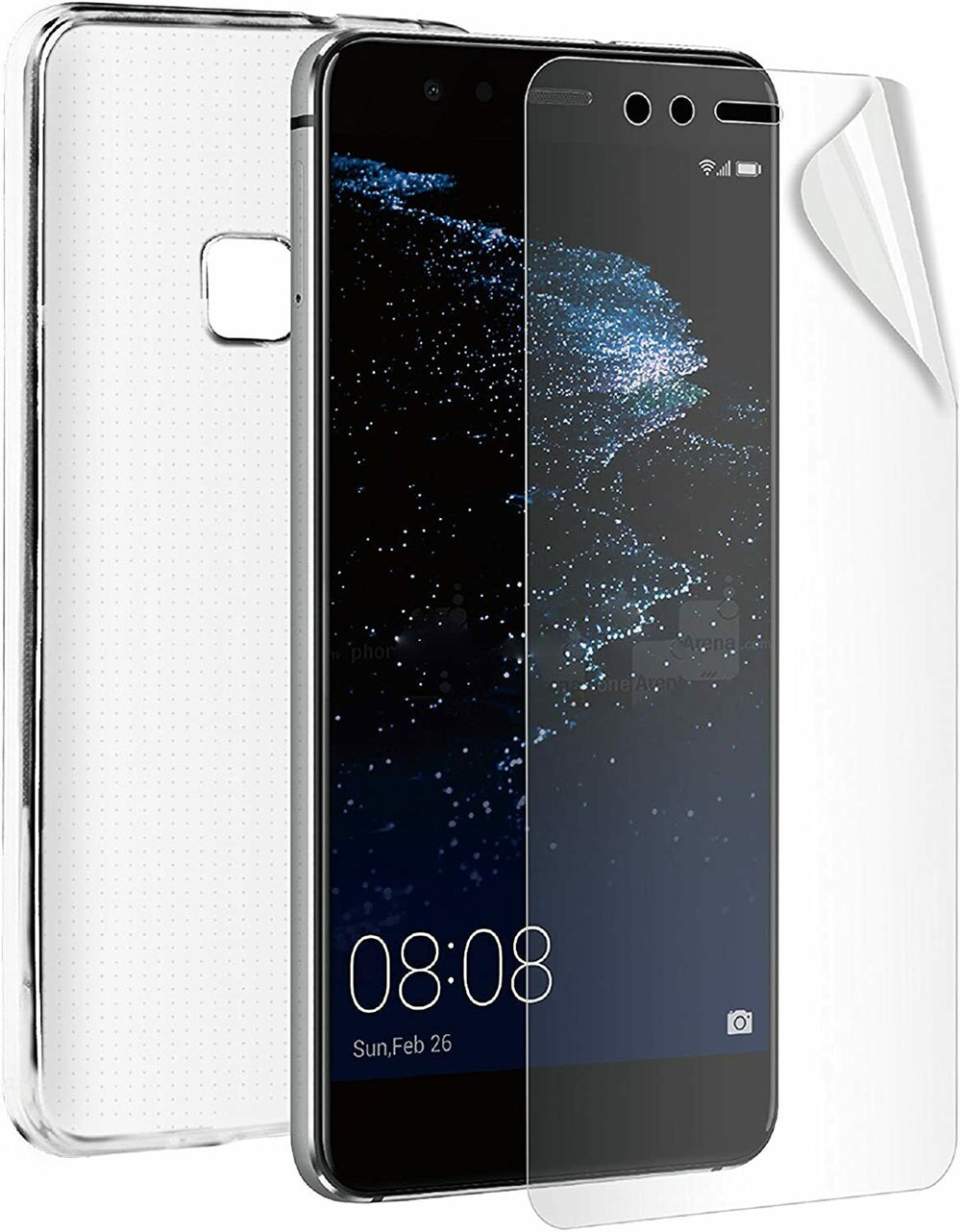 Pack Muvit Huawei P10 Lite funda Cristal Soft transparente+protector pantalla.