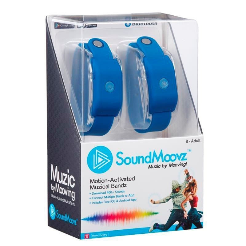 SoundMoovz Muzic by dancing! Set 2 Pulseras musicales interactivas azules(NUEVA)