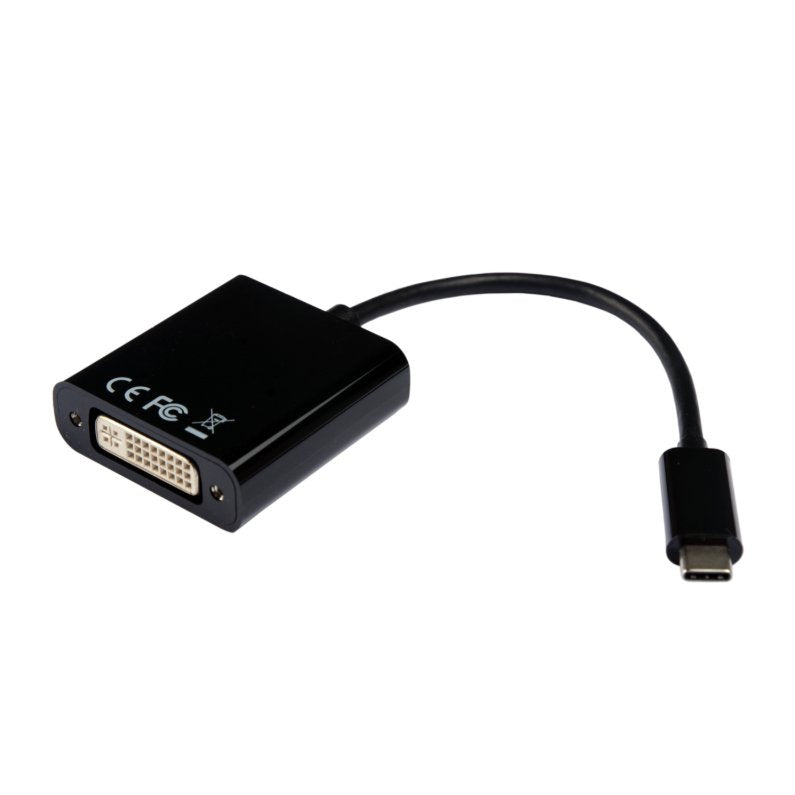 Adaptador V7 V7UCDVI-BLK-1E USB-C macho a DVI-I hembra 1080p FHD