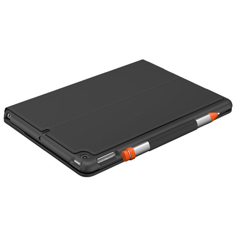 Funda con Teclado Logitech Slim Folio Bluetooth Gris para iPad 7/8 Gen. Usada