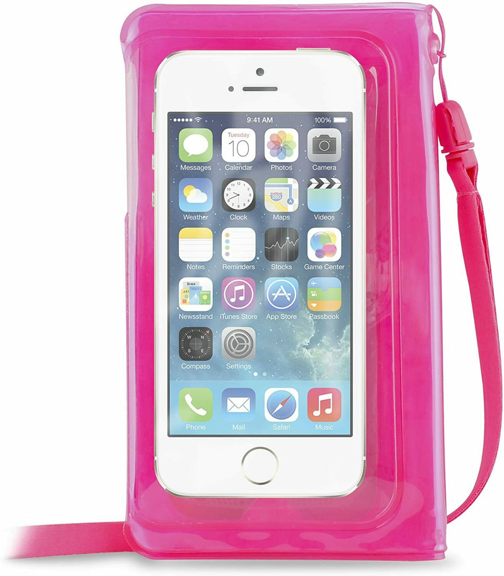 Funda Smartphone acuatica universal hasta 5» Rosa Transparente Puro WW1BOOKPNK.