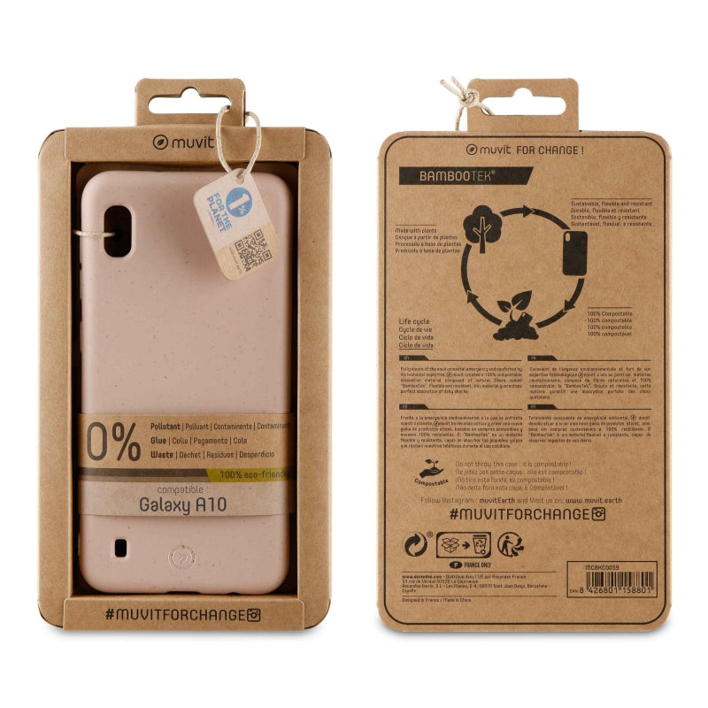 Funda Muvit for Change para Samsung Galaxy A10 bambootek old roses.