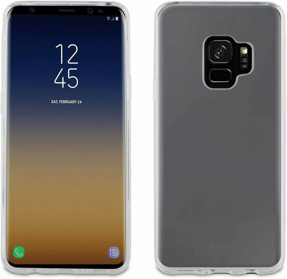 Funda Muvit Cristal Soft para Samsung Galaxy S9 transparente.