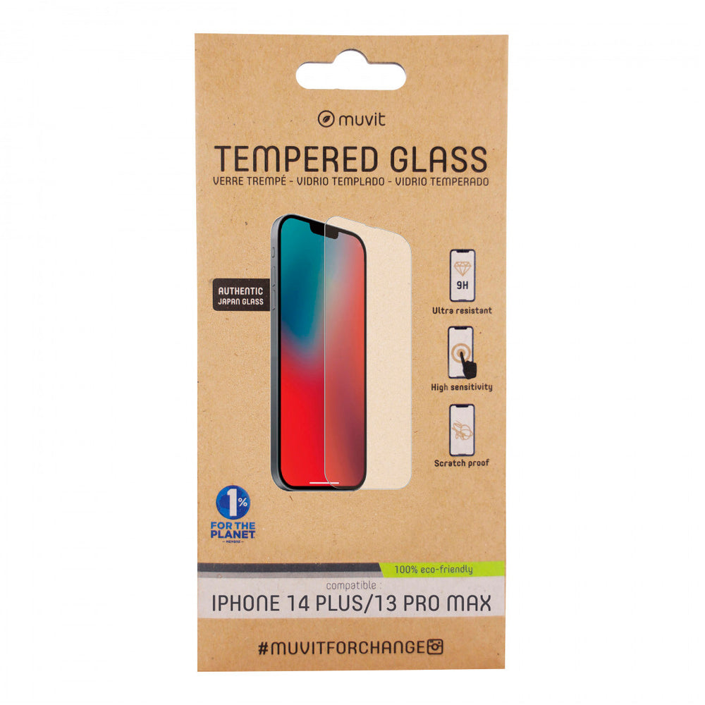 Muvit for Change protector pantalla compatible con Apple iPhone 13 Pro Max