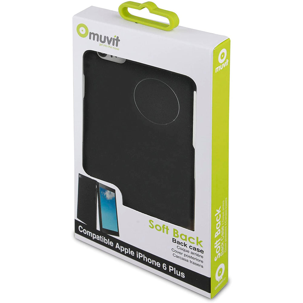 Funda Muvit con tacto de goma para Apple iPhone 6 Plus/6S Plus negro