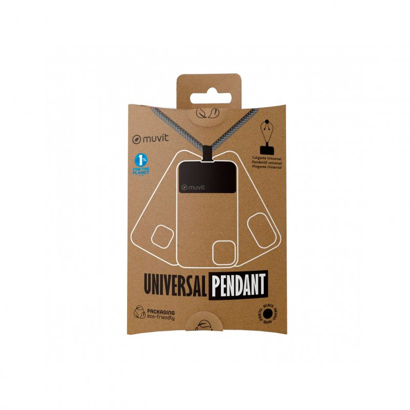 Muvit Cordón Colgante Universal Negro para Smartphone (NUEVO)