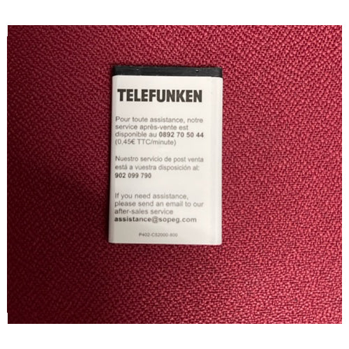 Batería Litio original para Telefunken TM250 3.7V 800mAh
