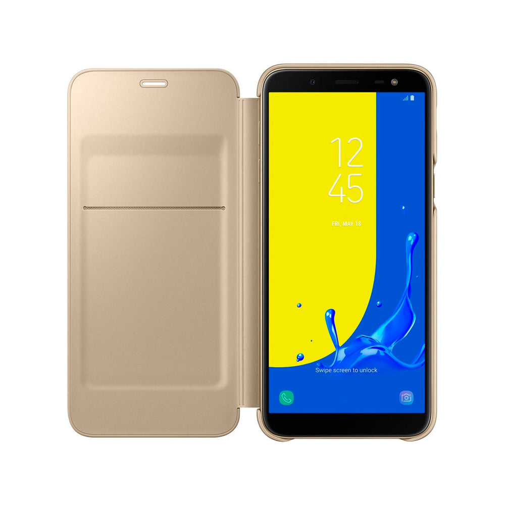 Funda original Samsung Flip Wallet para Samsung Galaxy J6 dorado