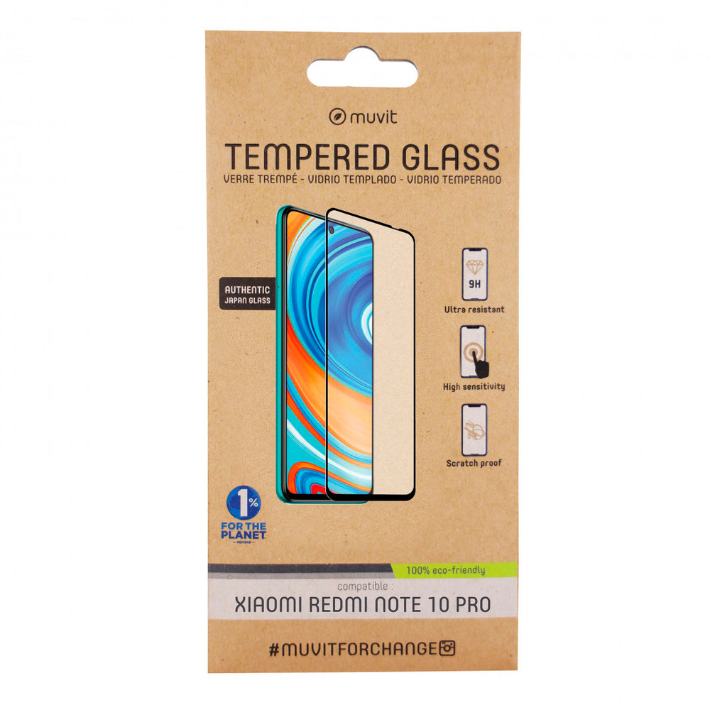 Protector de pantalla Muvit for change Xiaomi Redmi Note 10 Pro vidrio templado