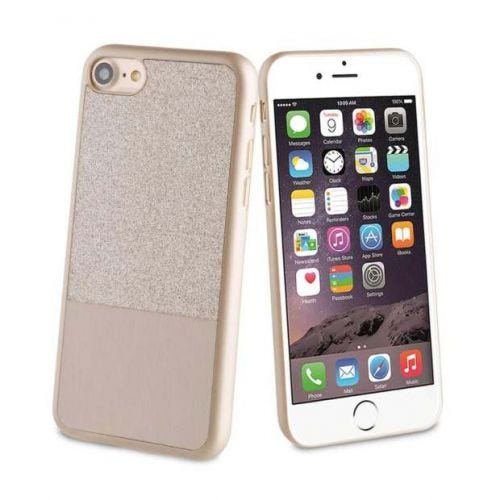 Muvit Life MLPAK0013 – Funda para Apple iPhone 7 + Laca de uñas de Color Dorado