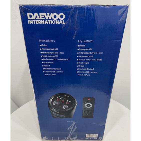 Altavoz Bluetooth Daewoo DSK-383 40W (NUEVO)