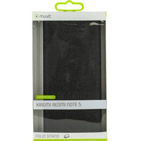 Funda Muvit Libro Negra para Xiaomi Redmi Note 5