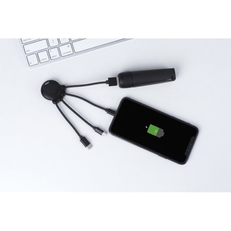 Adaptador USB multiconector Xoopar Octopus orificio llavero negro metalizado