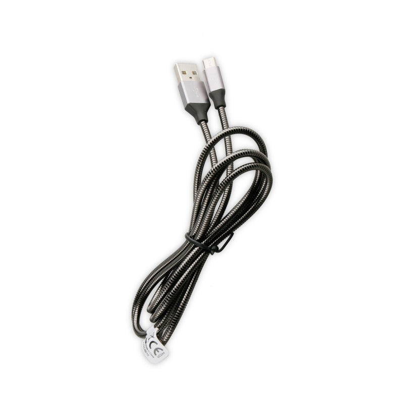 Cable Muvit Tiger USB a Micro-USB metal flexible 2A 1.2m gris (NUEVA)