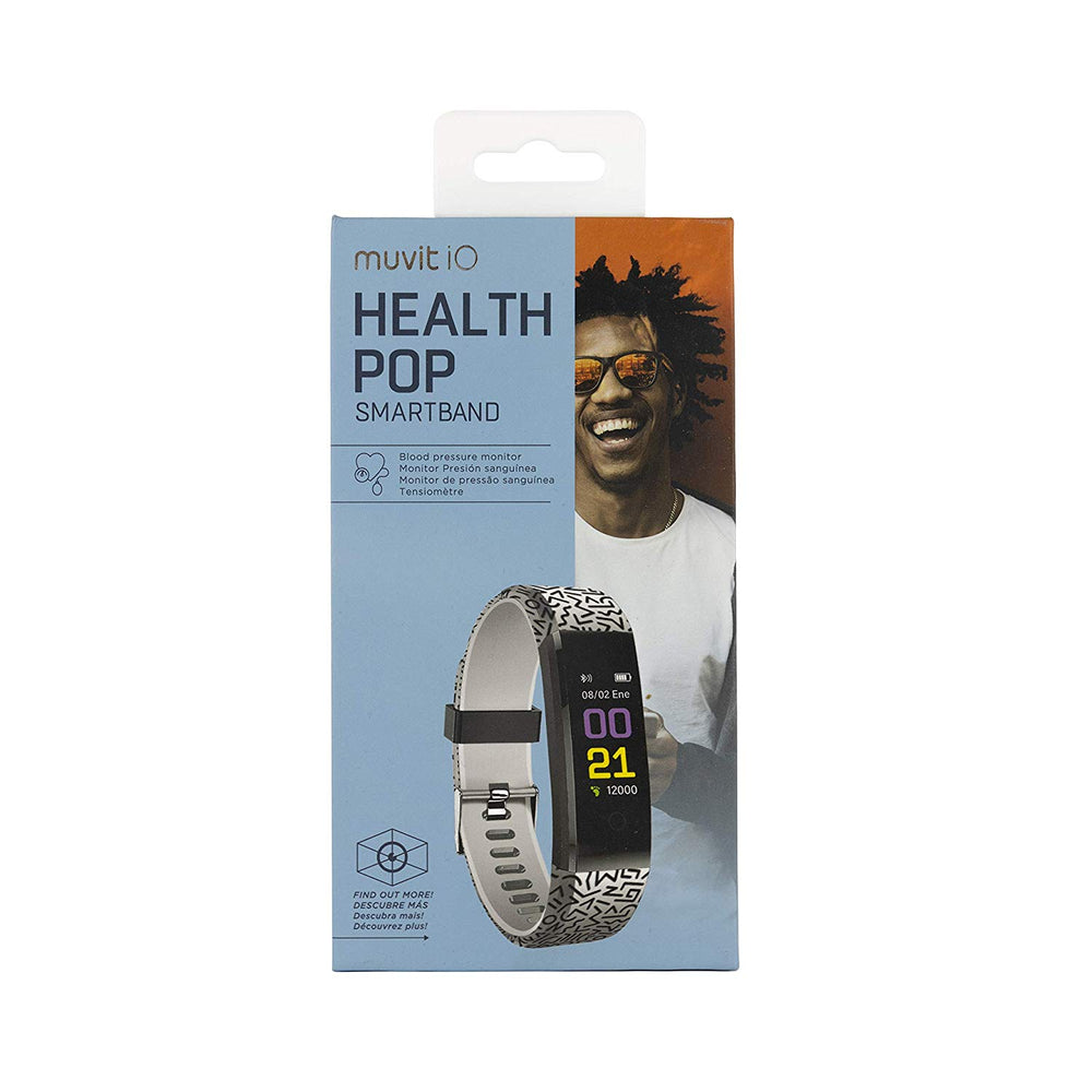 Pulsera de Actividad y Salud Health Pop Forms Negro/Blanco Muvit io