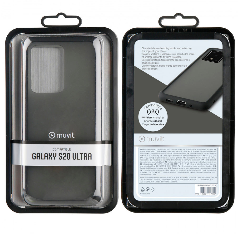 Funda Muvit para Samsung Galaxy S20 Ultra Smoky Edition negra