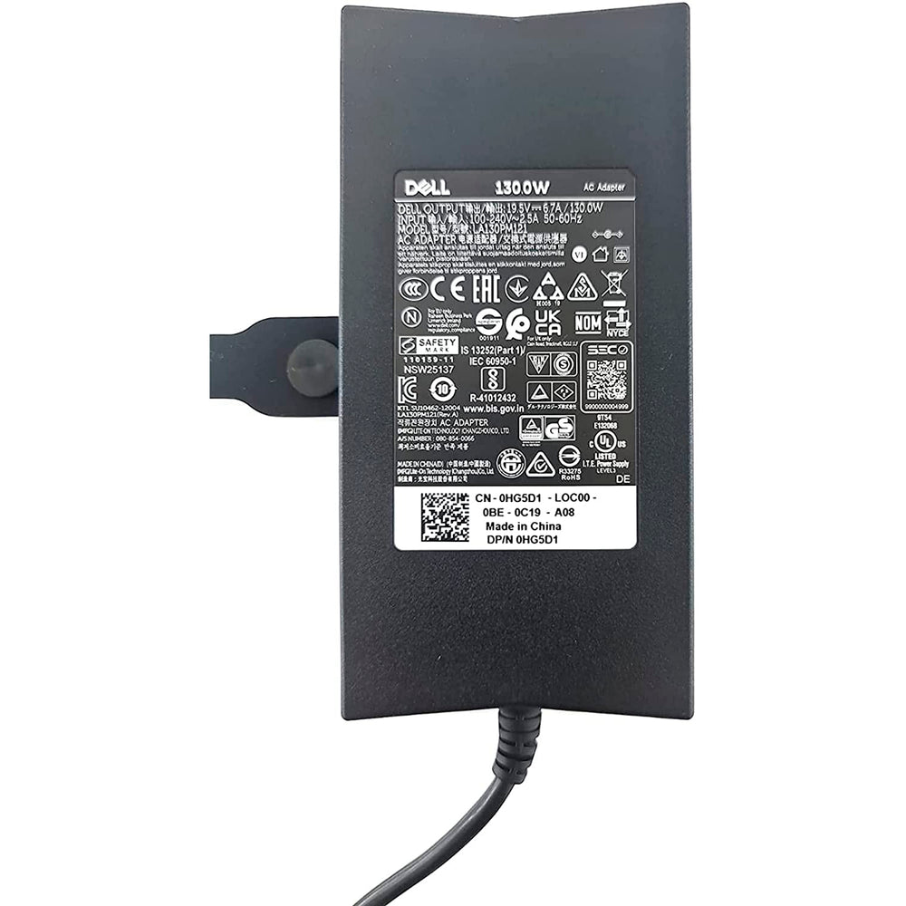 Cargador original Dell con cable de alimentación 130W LA130PM121 Usado