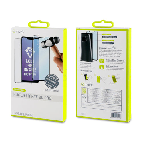 Pack Muvit para Huawei Mate 20 Pro funda Cristal Soft transparente + protector.