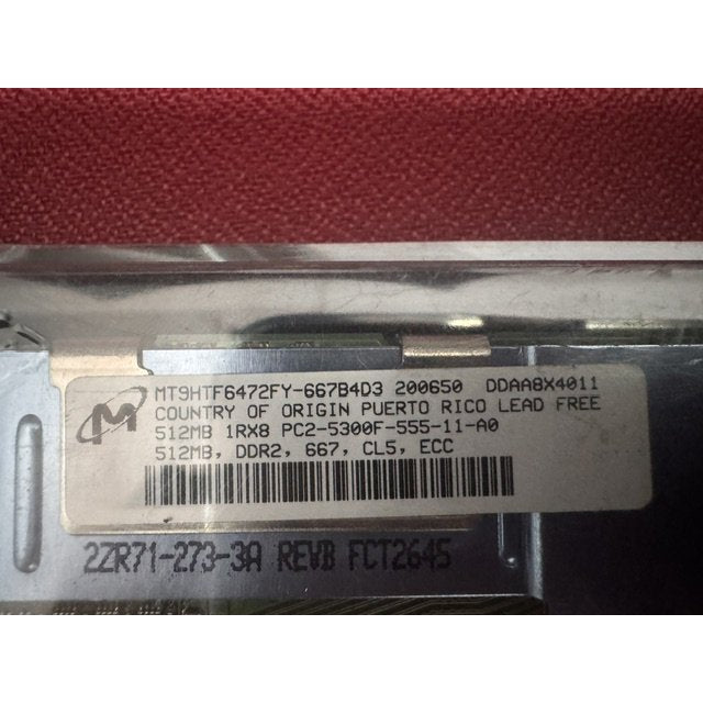 2 Módulos de memoria HP 1 GB (2 x 512 MB) PC2-5300F DDR2 667 MHz