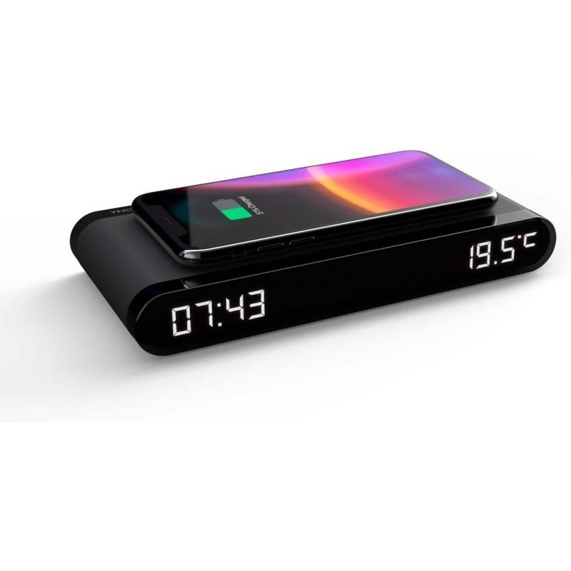 Radio despertador Thomson CT550I Pantalla Digital Carga por Inducción 15W Negro
