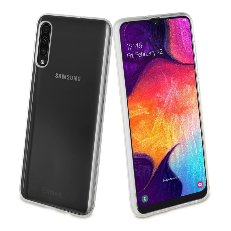 Carcasa Muvit Cristal Soft para Samsung Galaxy A50s/A30s/A50 transparente.