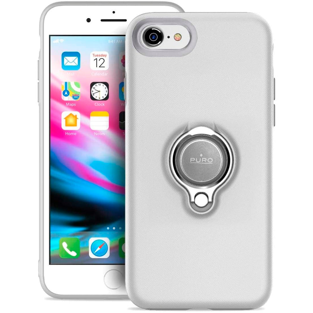 Carcasa PURO para iPhone 7, 8 Magnet Ring Transparente.