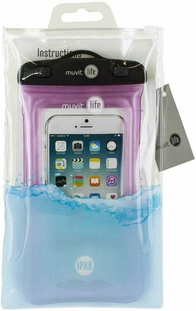Funda Smartphone acuatica universal hasta 6,2» Rosa Muvit MLWPC0005.