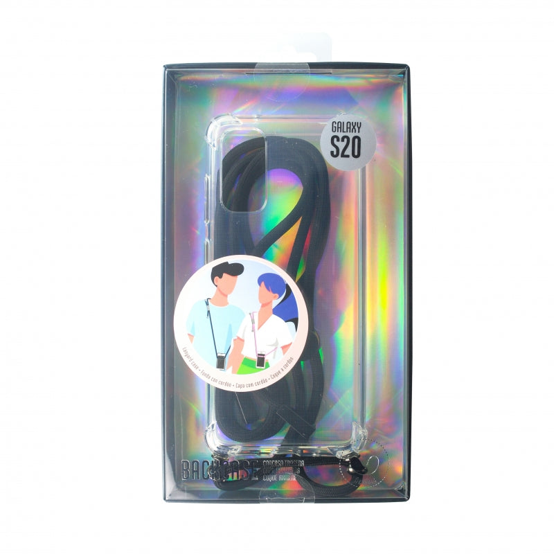 Funda Muvit Life para Samsung Galaxy S20 con colgante transparente.