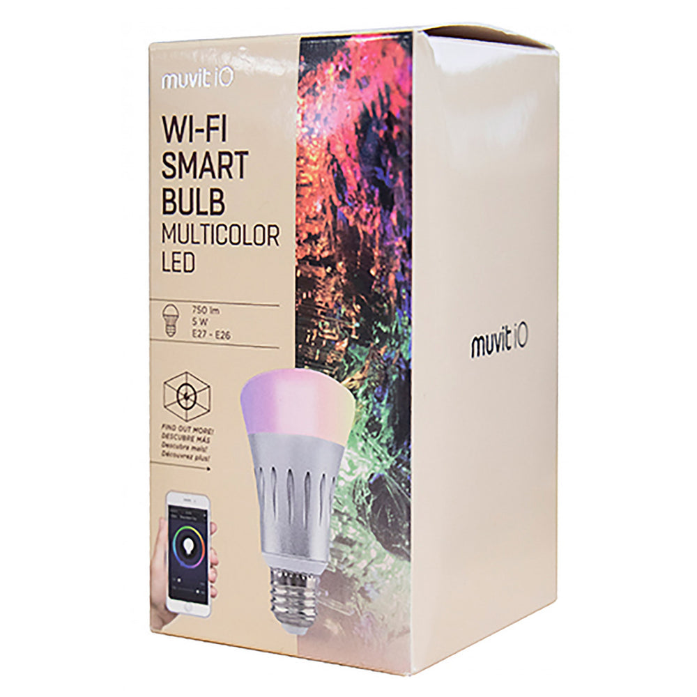Bombilla inteligente muvit iO WIFI con Luz LED Multicolor de 750 Lm, 5W (NUEVO)