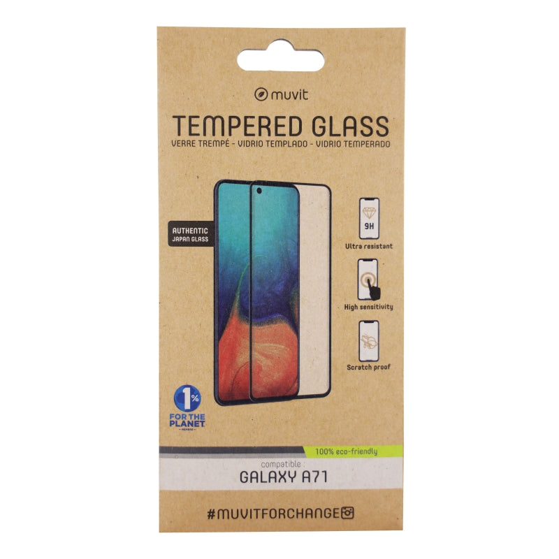 Protector de pantalla Muvit for Change para Samsung Galaxy A71 vidrio templado