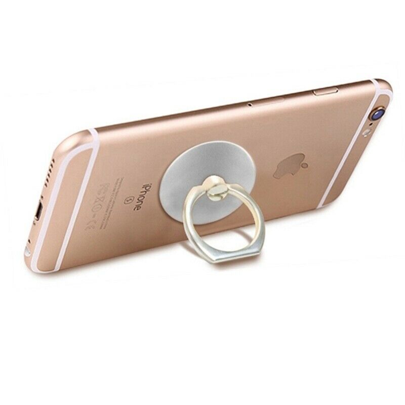 Ring anillo adhesivo soporte smartphone plata.