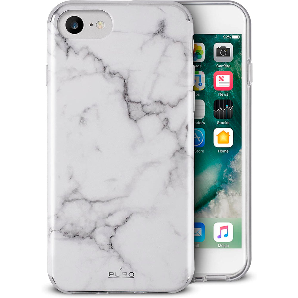 Funda Puro IPC747MARBLEWHI para Apple iPhone 6/6s/7/8 (4,7») Marmol Blanco