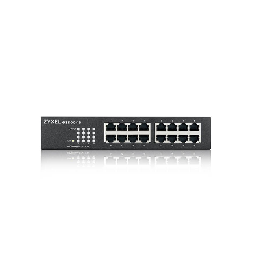 Zyxel GS1100-16 No administrado Gigabit Ethernet (10/100/1000) Usado *