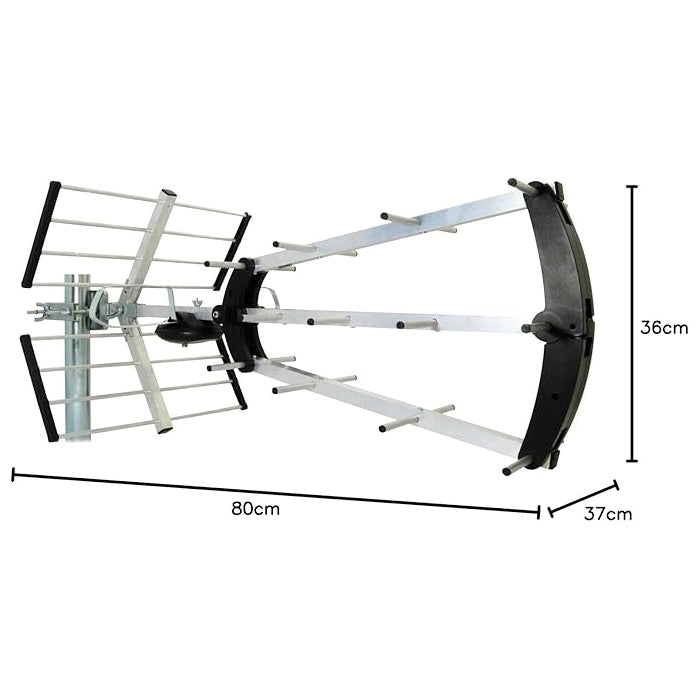 Antena exterior Metronic 415047 UHF 20dB 4K compatible 4G