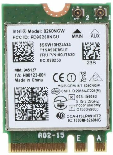 Tarjeta wireless interna Lenovo Intel 8620NGW – 00JT532.