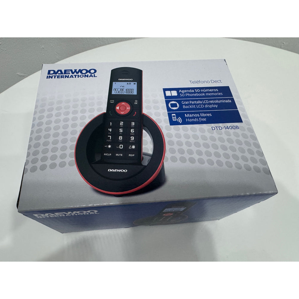 Teléfono inalámbrico Daewoo DTD-1400R Dect negro (NUEVO)