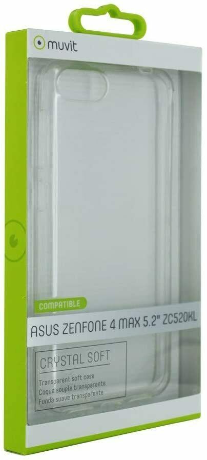Funda Muvit Cristal Soft para ASUS Zenfone 4 MAX 5,2» (ZC520KL) transparente.