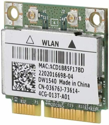Tarjeta Dell Wireless DW1540 WiFi 802.11 a/b/g/n Half-Height Mini-PCI Usada.